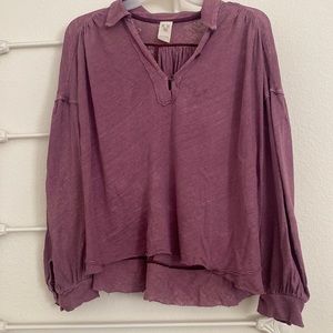 FREE PEOPLE Top in Pink Loose Style SZ S